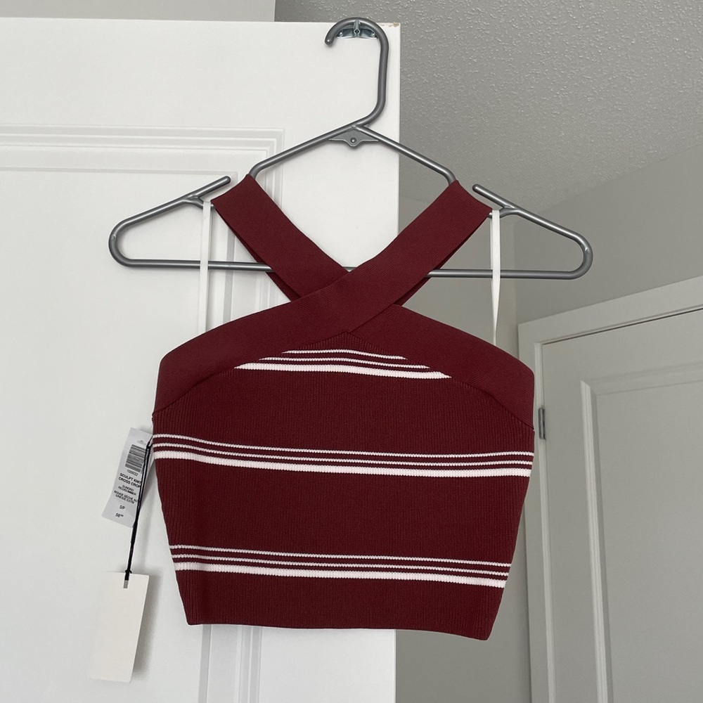 Aritzia Babaton Sculpt Knit Crop Top